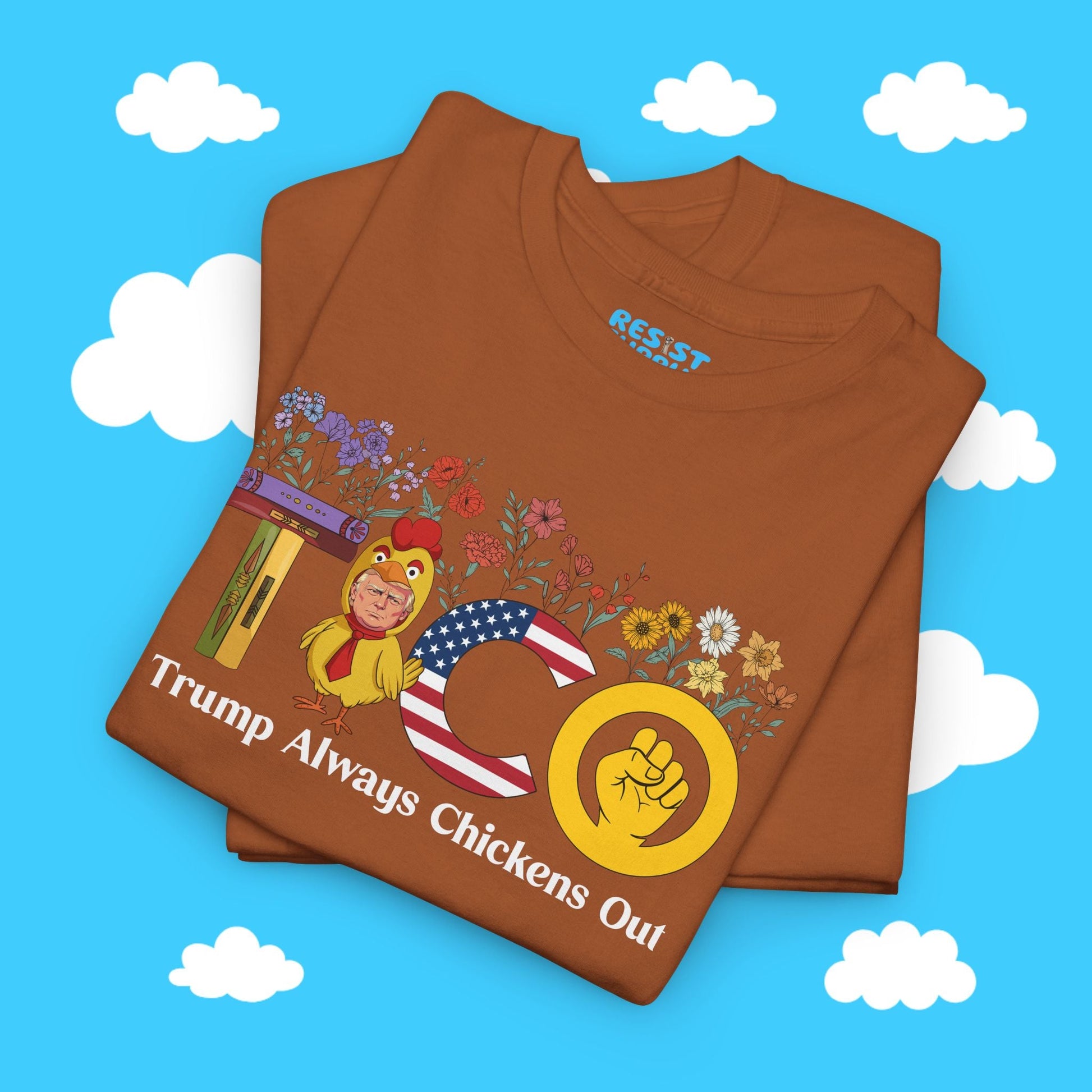 Floral Trump Always Chickens Out - Resist Supply #