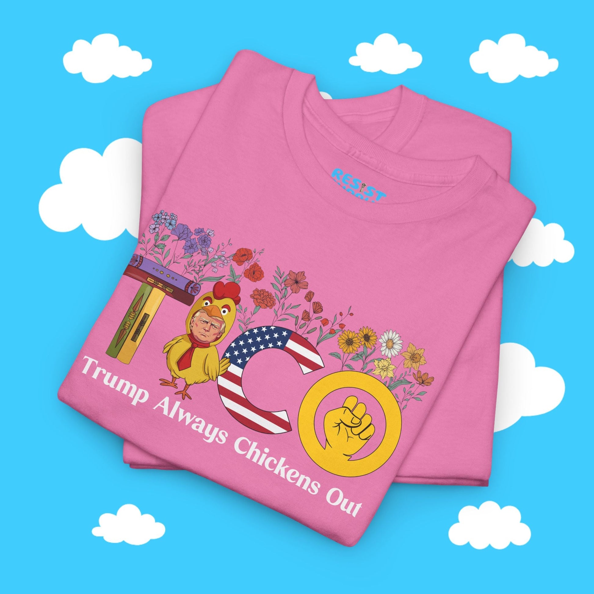 Floral Trump Always Chickens Out - Resist Supply #