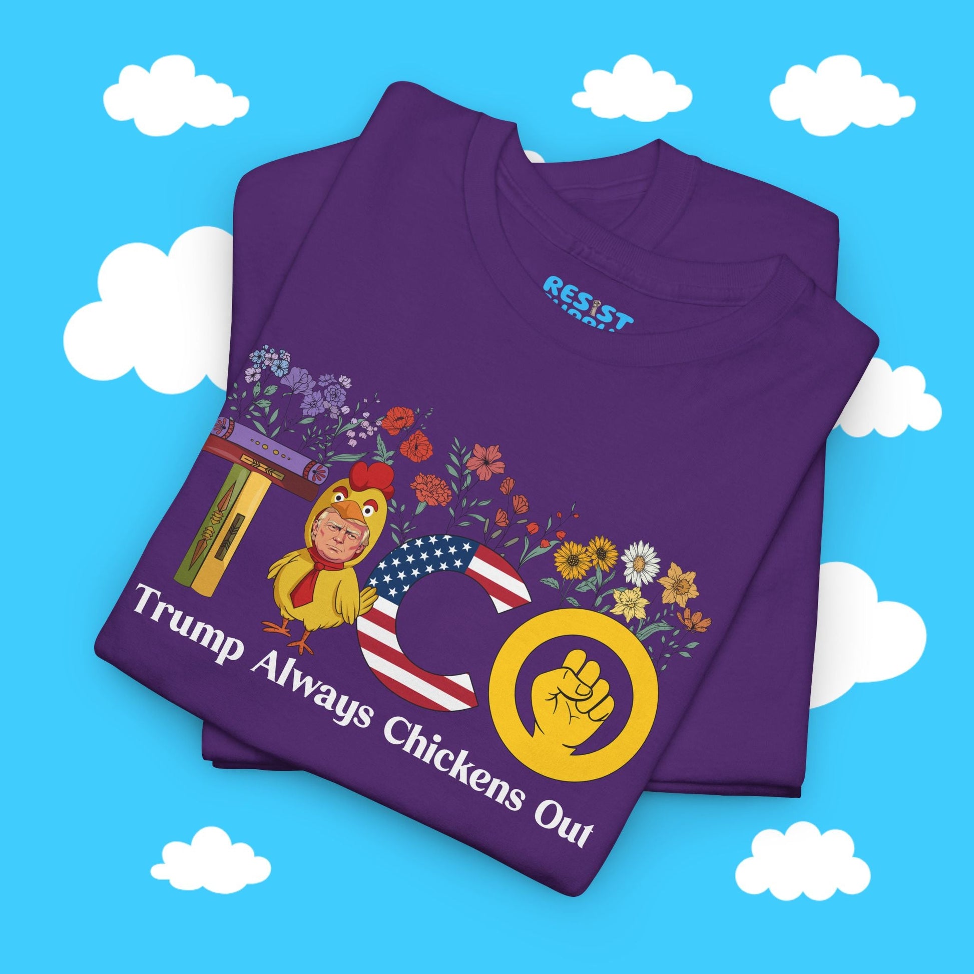 Floral Trump Always Chickens Out - Resist Supply #