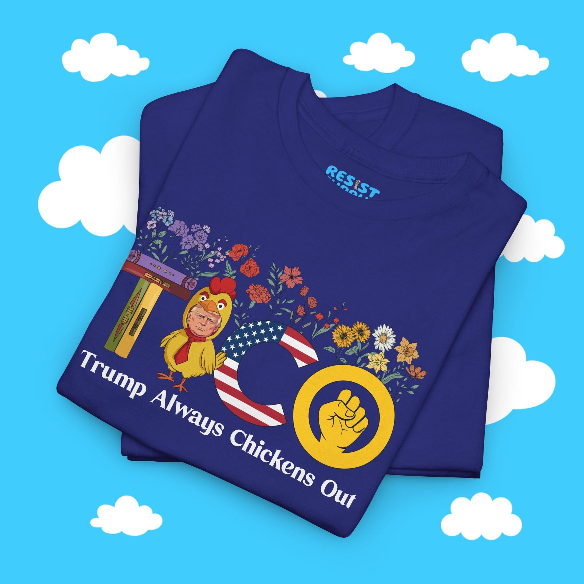 Floral Trump Always Chickens Out - Resist Supply #