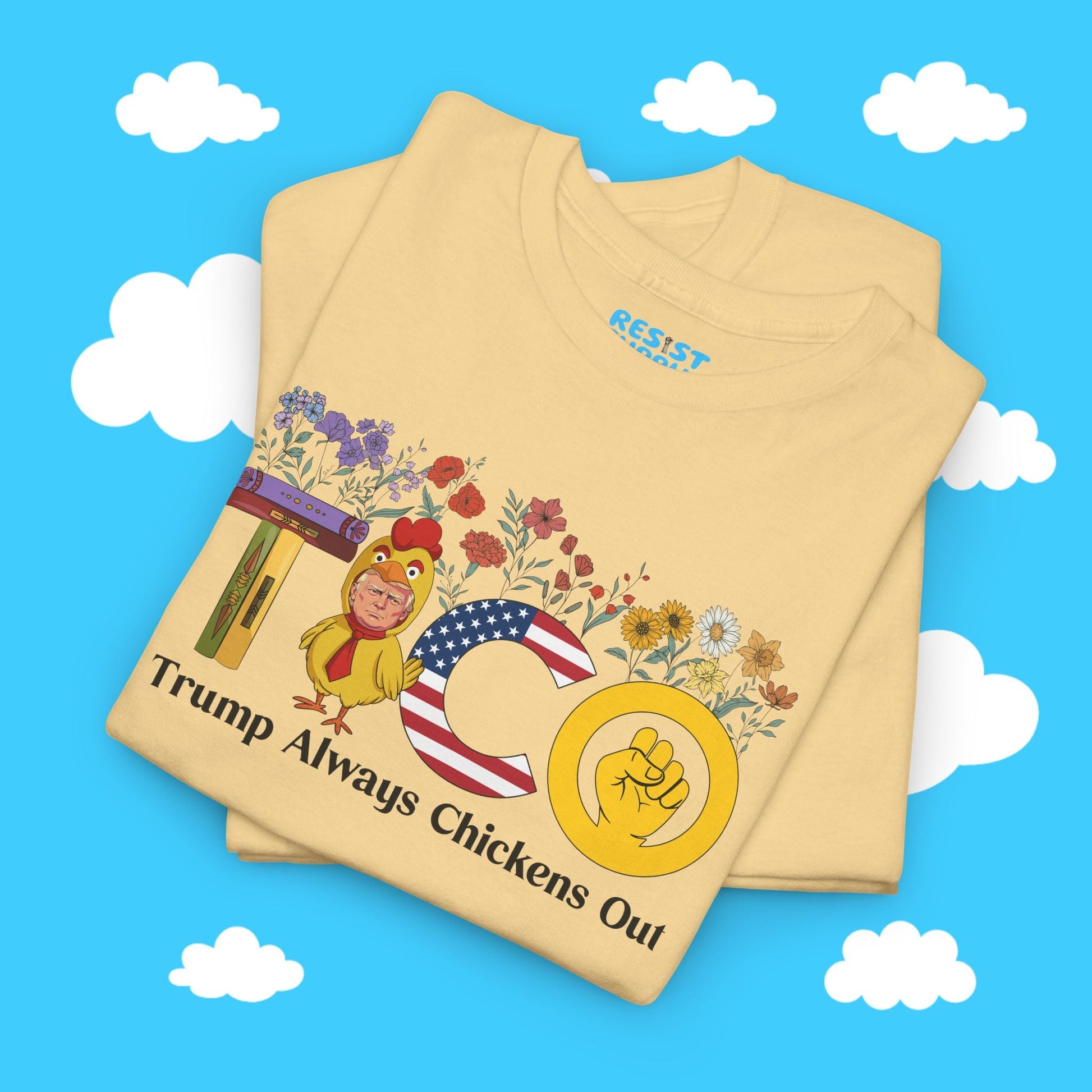 Floral Trump Always Chickens Out - Resist Supply #