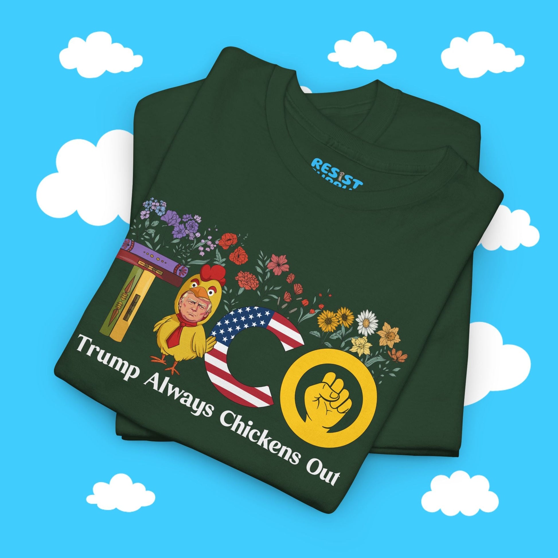 Floral Trump Always Chickens Out - Resist Supply #