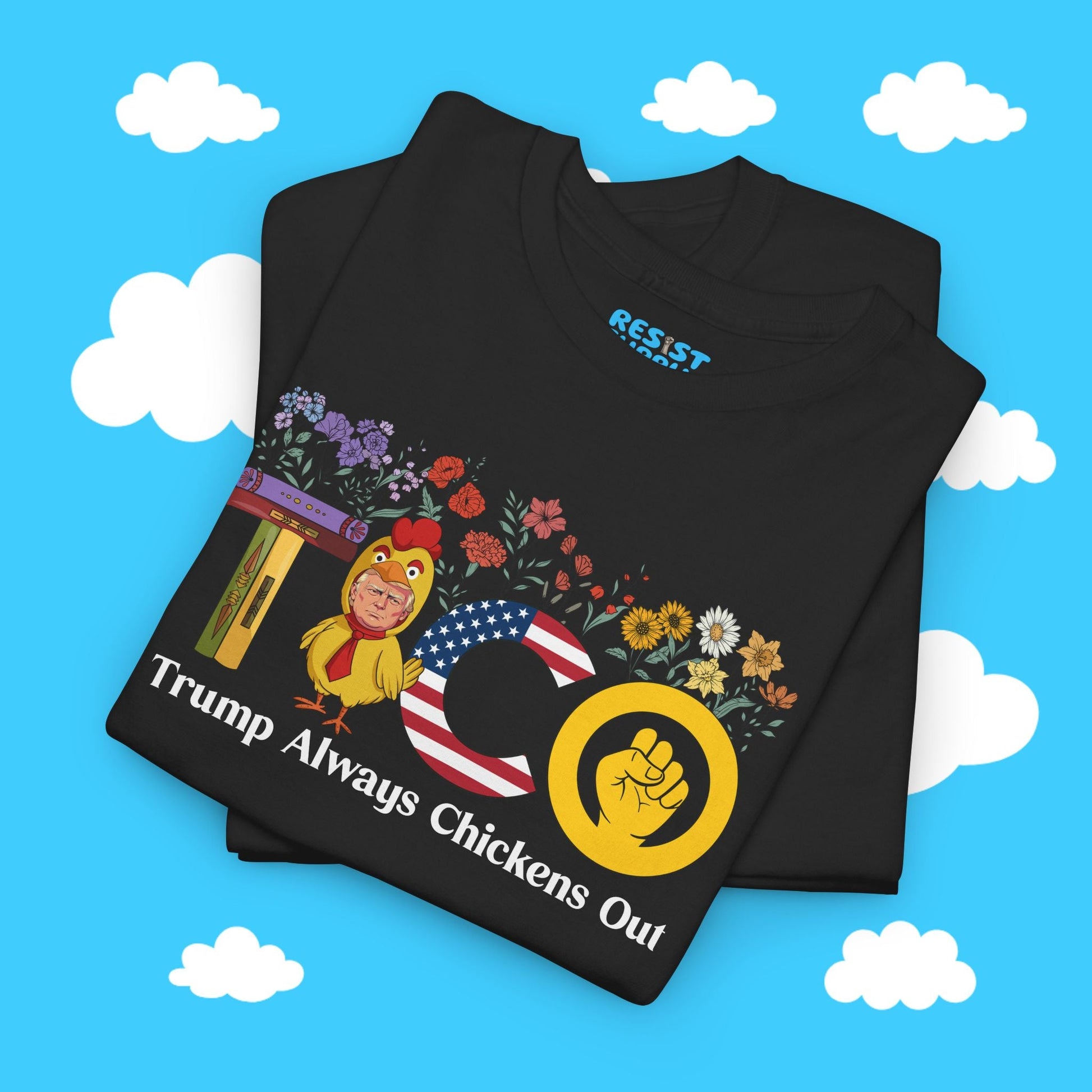 Floral Trump Always Chickens Out - Resist Supply #