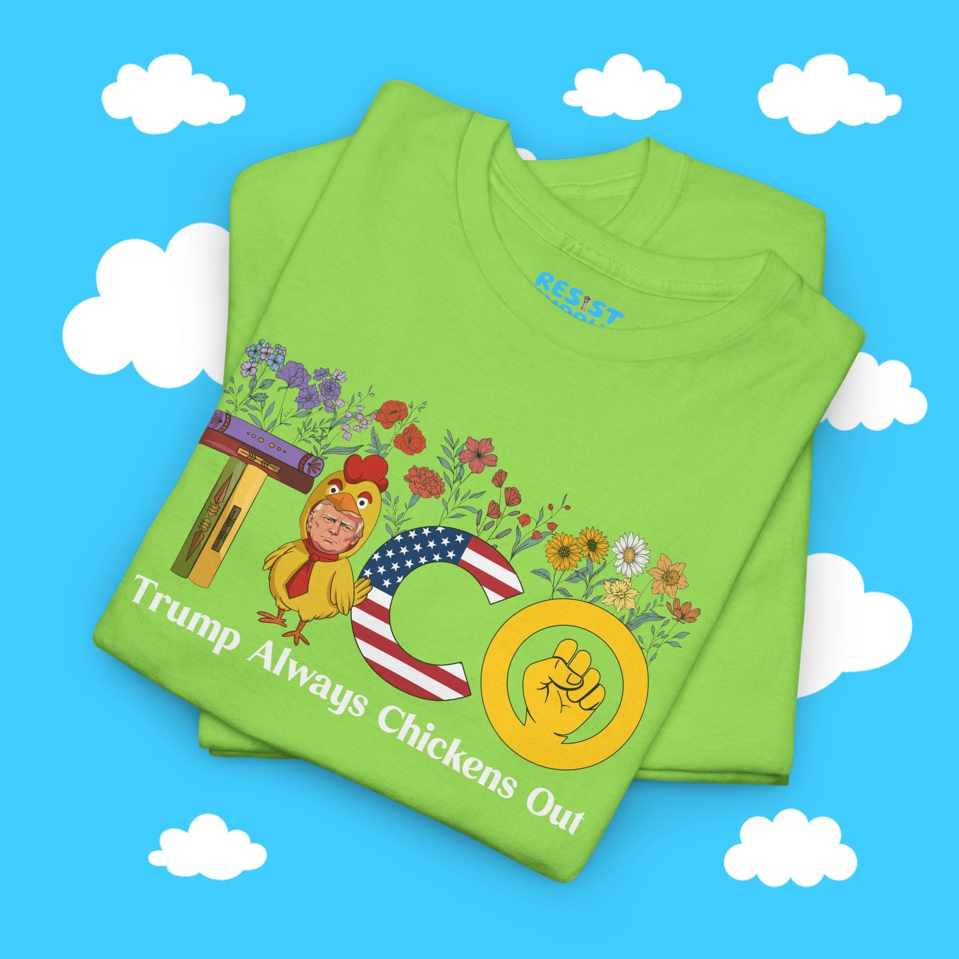 Floral Trump Always Chickens Out - Resist Supply #