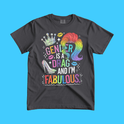 Gender Is A Drag Rainbow Graphic T-Shirt - Resist Supply