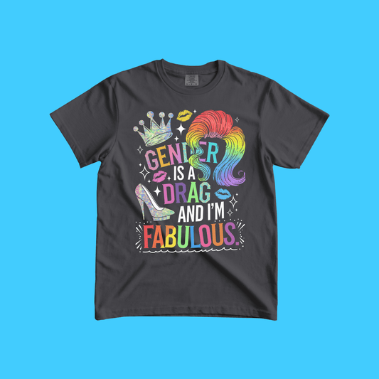Gender Is A Drag Rainbow Graphic T-Shirt - Resist Supply