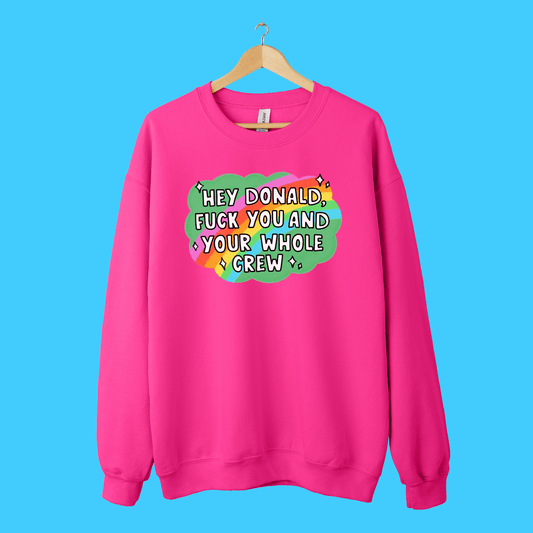 Hey Donald F*** You Sweatshirt - Resist Supply