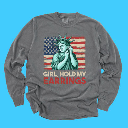 Hold My Earrings Long Sleeve Tee - Resist Supply