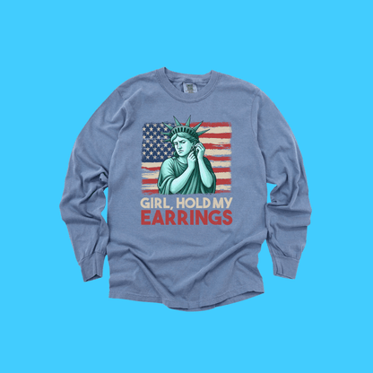 Hold My Earrings Long Sleeve Tee - Resist Supply
