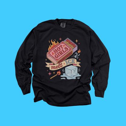 Hot Girls Melt Ice Long Sleeve Tee - Resist Supply