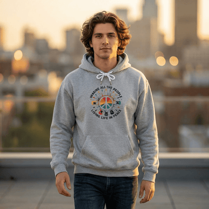 Imagine All The People Living Life In Peace Hoodie - Resist Supply