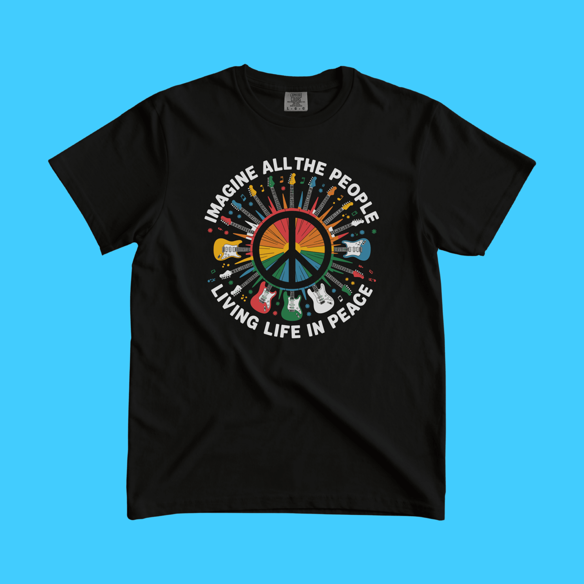 Imagine All the People Vintage Peace Sign T-Shirt - Resist Supply