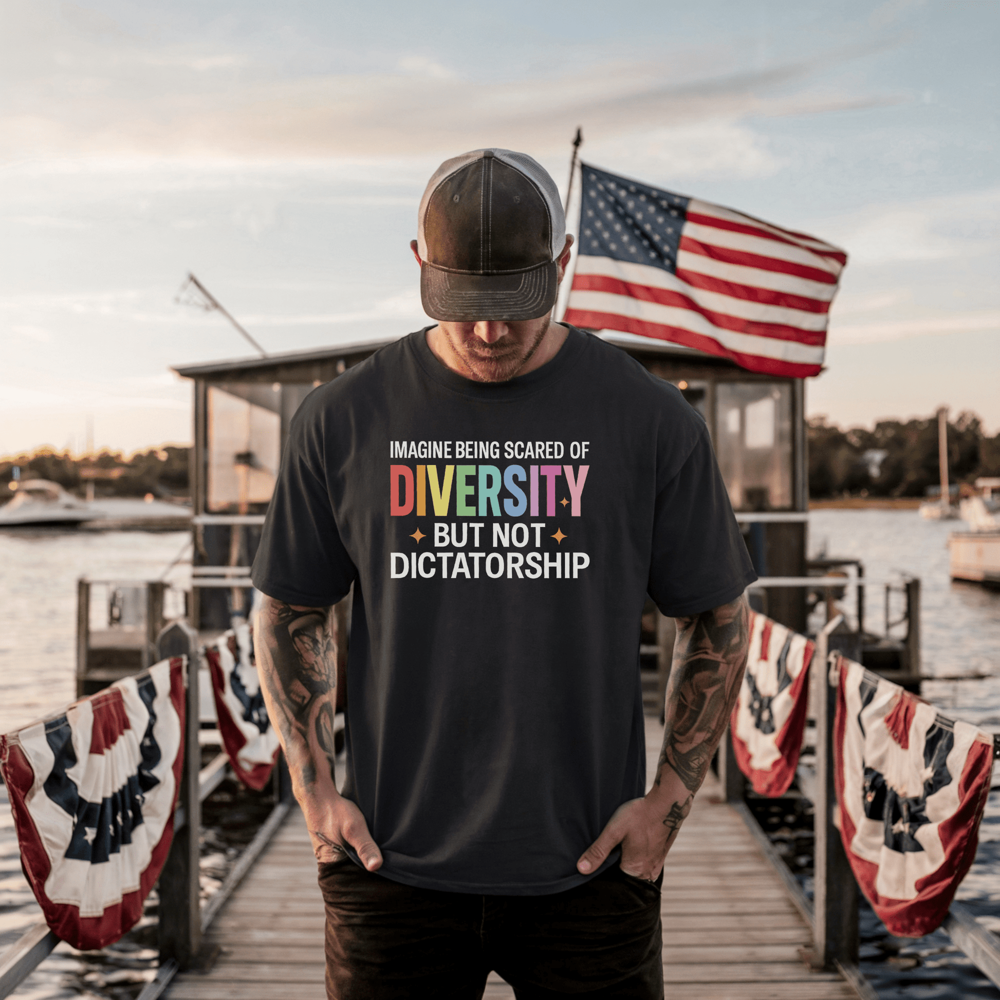 Imagine Being Scared of Diversity But Not Dictatorship T-Shirt - Resist Supply