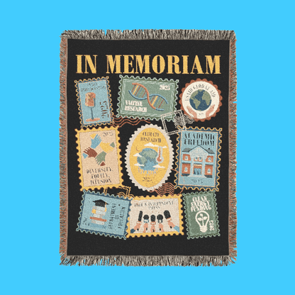 In Memoriam Woven Throw with Vintage Patchwork Design - Resist Supply