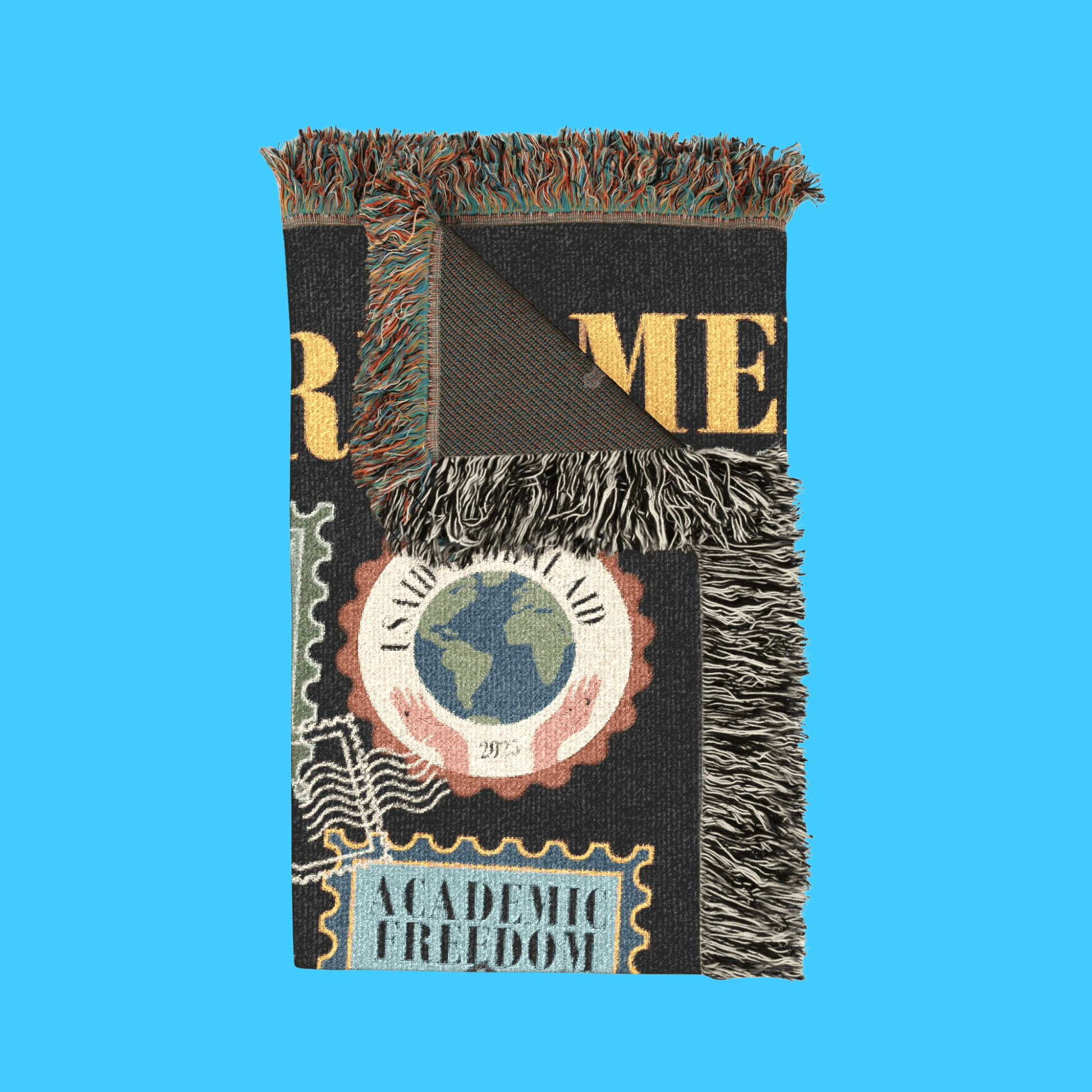 In Memoriam Woven Throw with Vintage Patchwork Design - Resist Supply