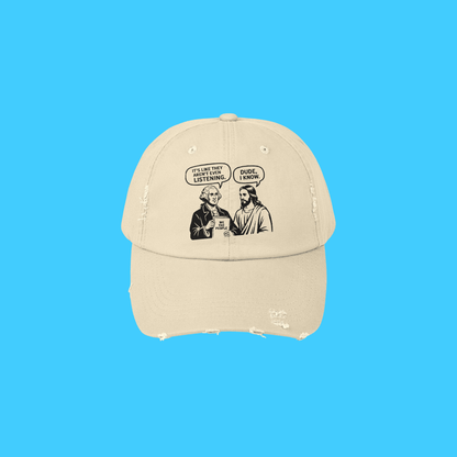 Jesus & George Washington "Dude, I Know" Vintage Baseball Hat - Resist Supply
