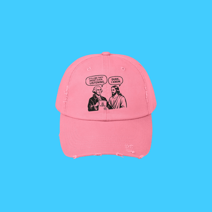 Jesus & George Washington "Dude, I Know" Vintage Baseball Hat - Resist Supply