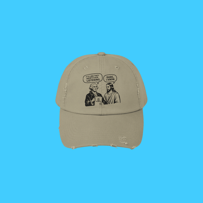 Jesus & George Washington "Dude, I Know" Vintage Baseball Hat - Resist Supply