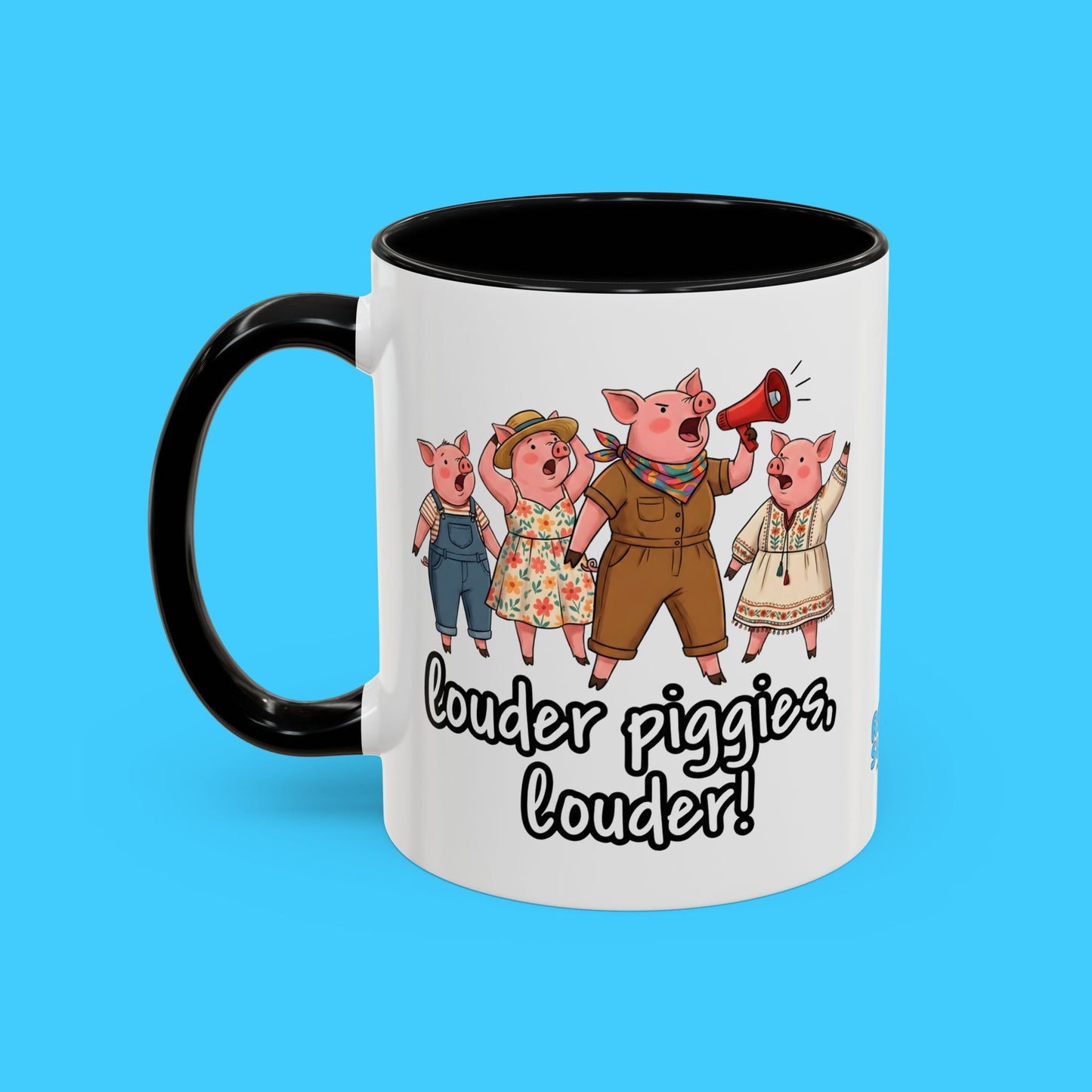 Louder Piggies — Cute Political Protest Mug - Resist Supply