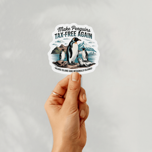 make penguins tax-free again sticker - Resist Supply #
