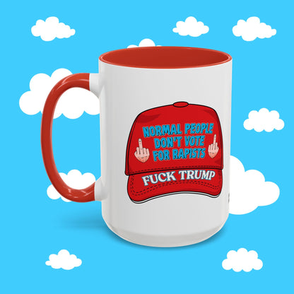 normal people don't vote for r*pists mug - Resist Supply #