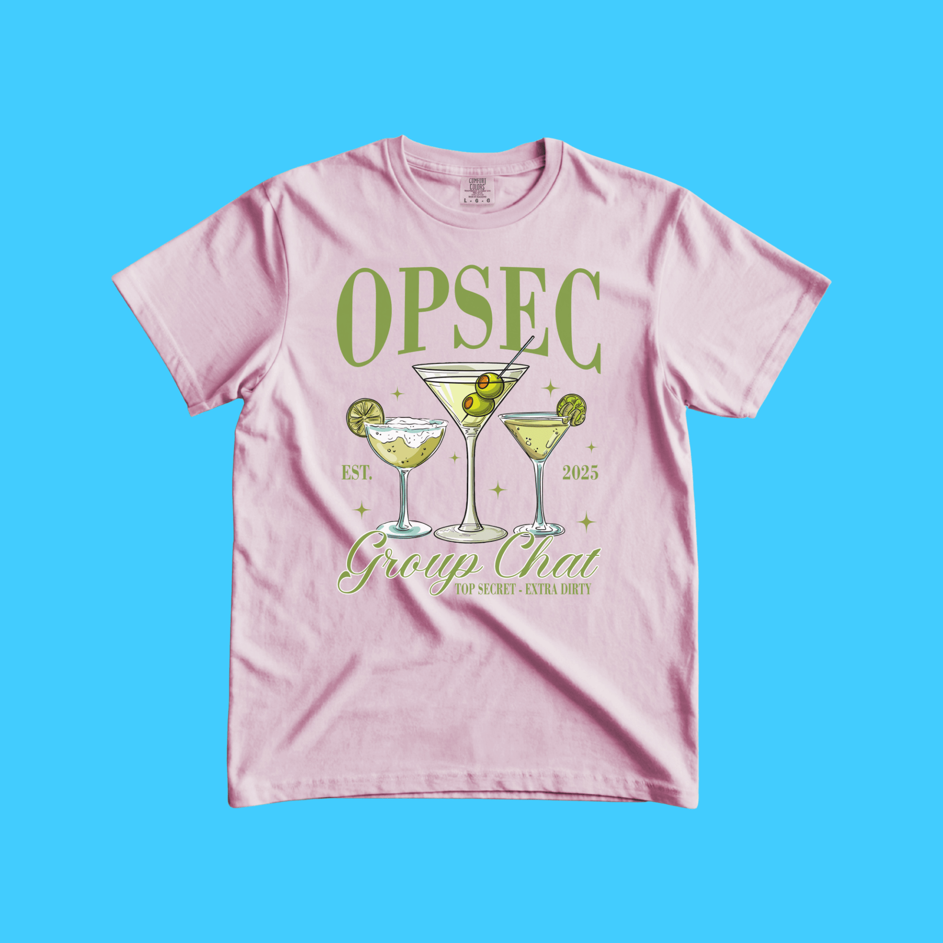 OPSEC Group Chat T‑Shirt — Vintage Cocktail Spy Humor Tee - Resist Supply