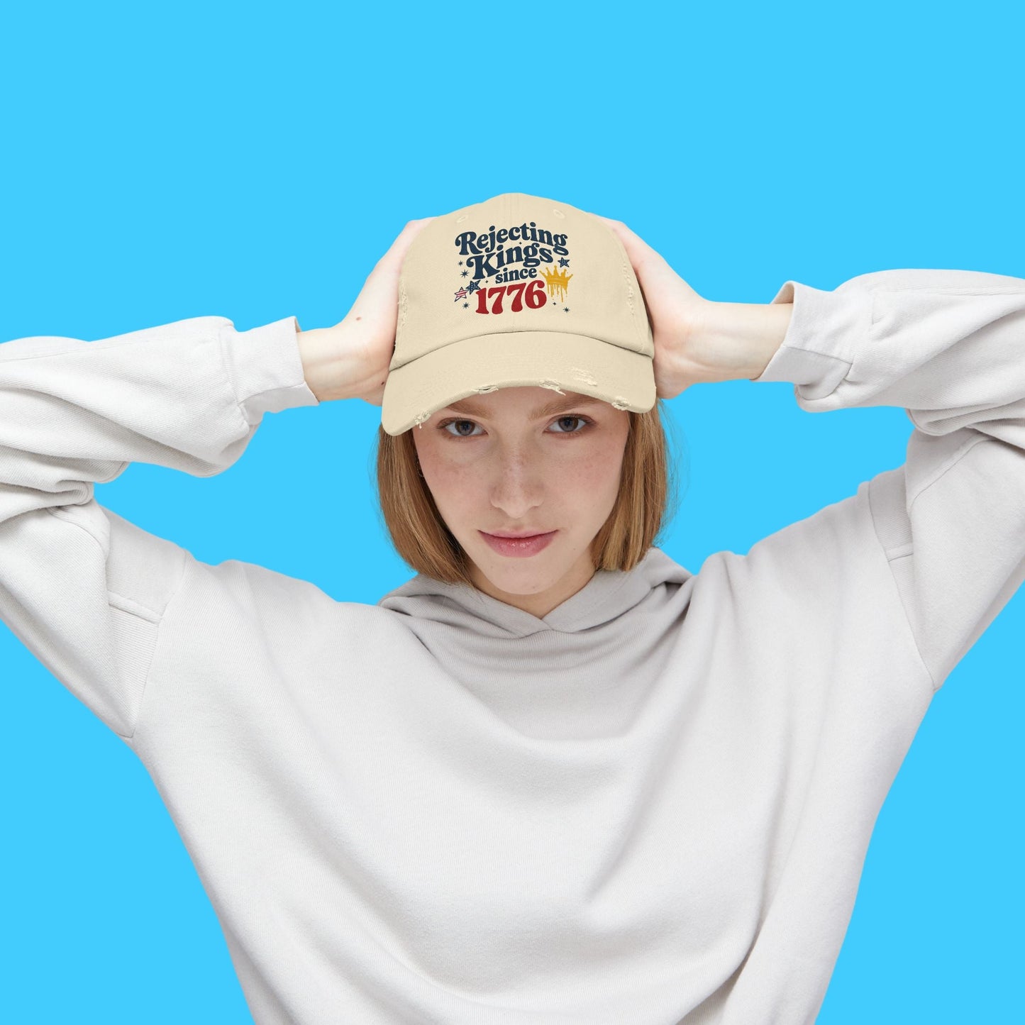 Patriotic 'Rejecting Kings Since 1776' Distressed Cap - Resist Supply