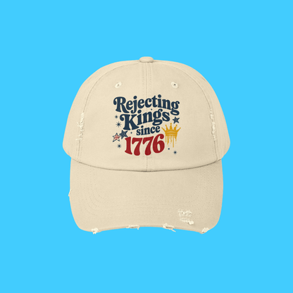 Patriotic 'Rejecting Kings Since 1776' Distressed Cap - Resist Supply