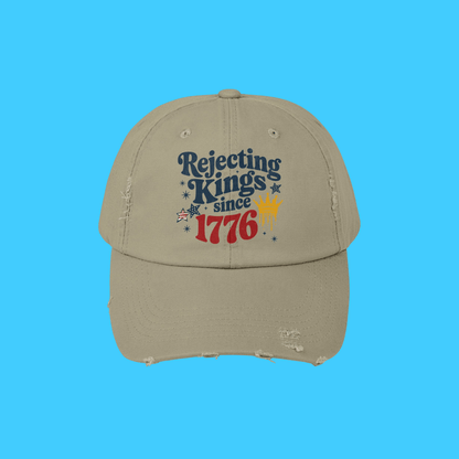 Patriotic 'Rejecting Kings Since 1776' Distressed Cap - Resist Supply