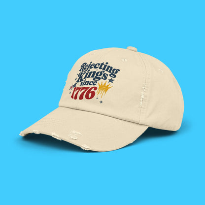 Patriotic 'Rejecting Kings Since 1776' Distressed Cap - Resist Supply