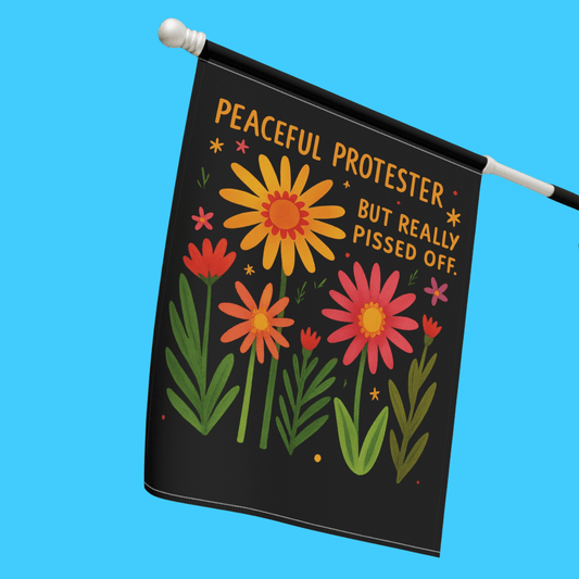 Peaceful Protester Garden Flag - Resist Supply