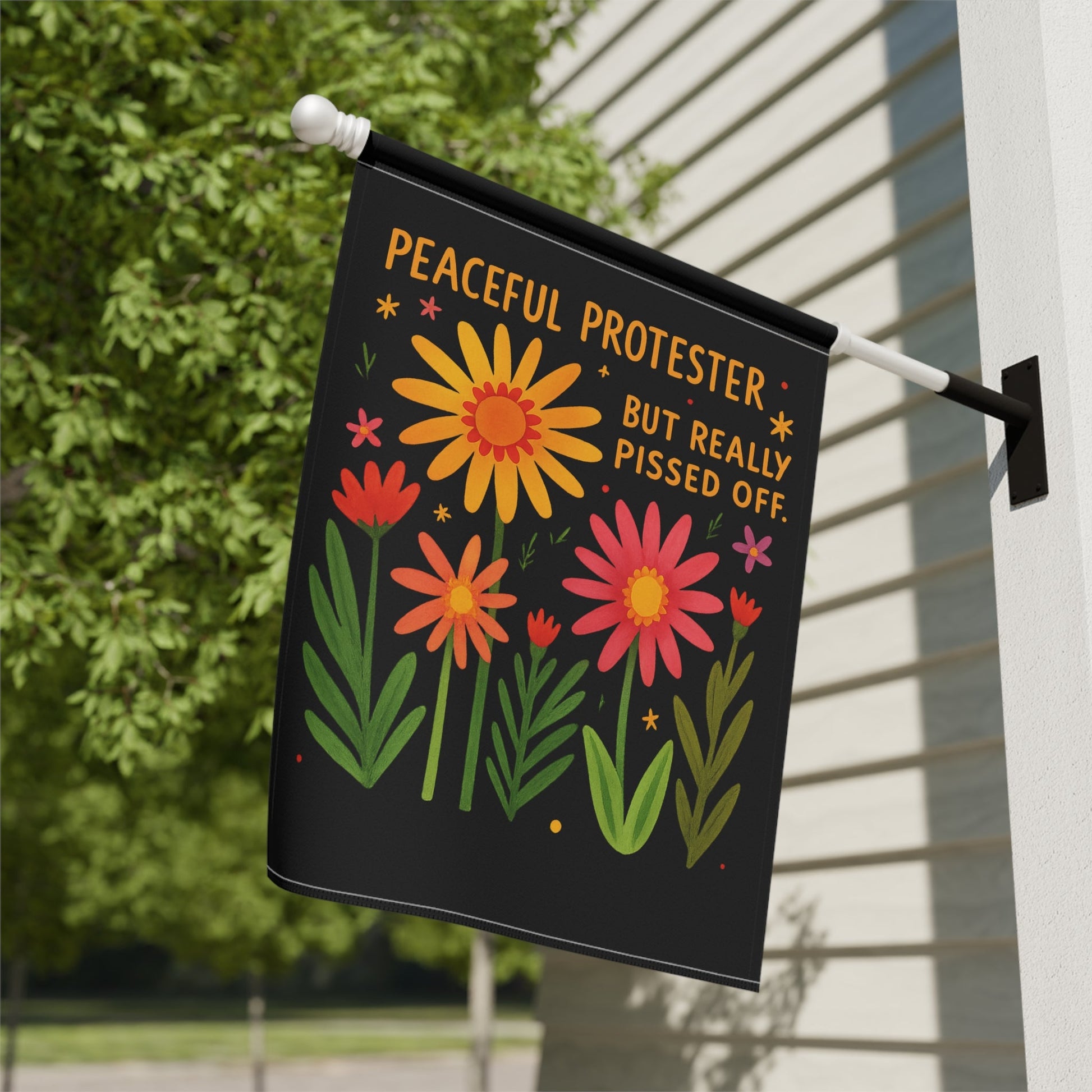 Peaceful Protester Garden Flag - Resist Supply