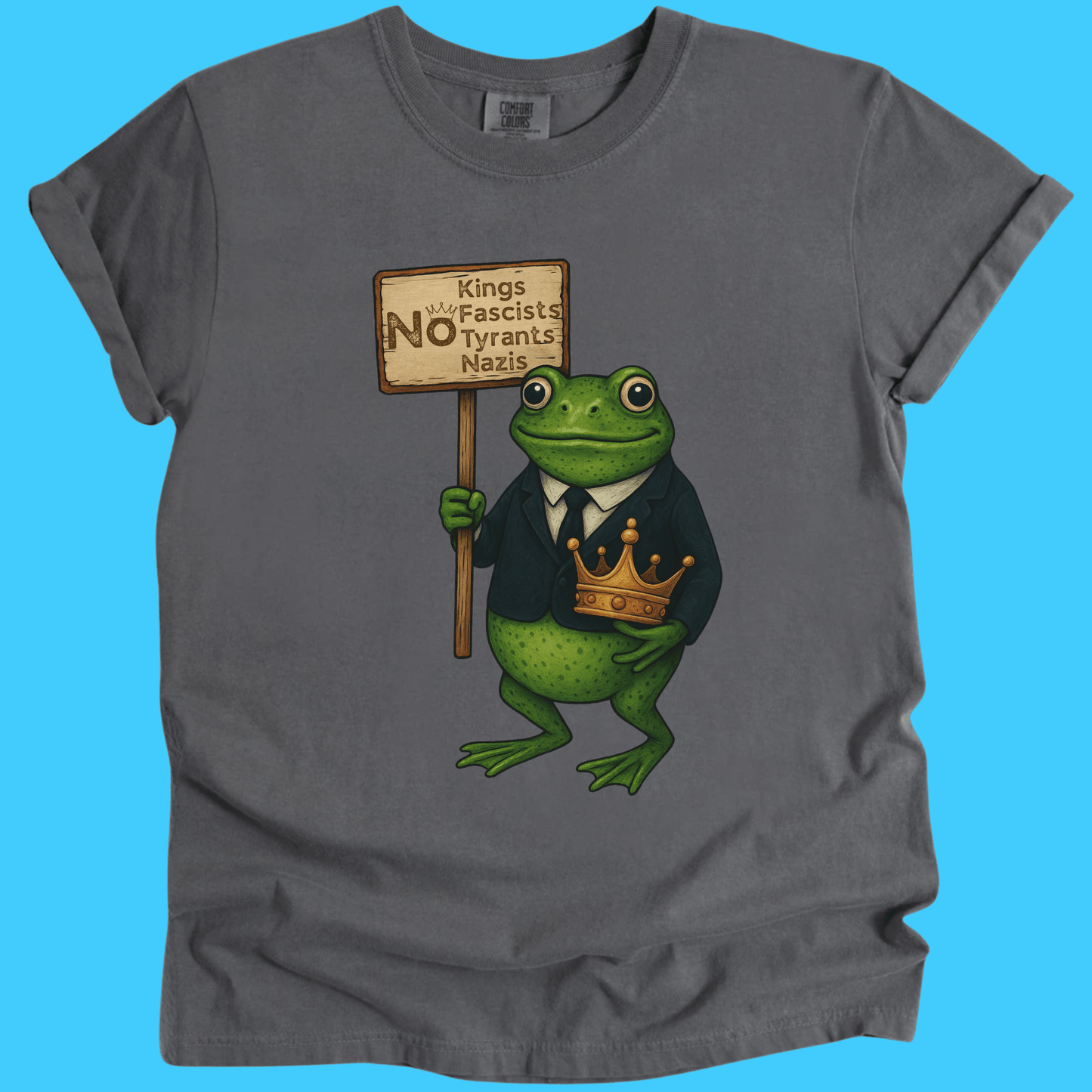 Protest Frog Graphic Tee - No Kings, No Tyrants - Resist Supply