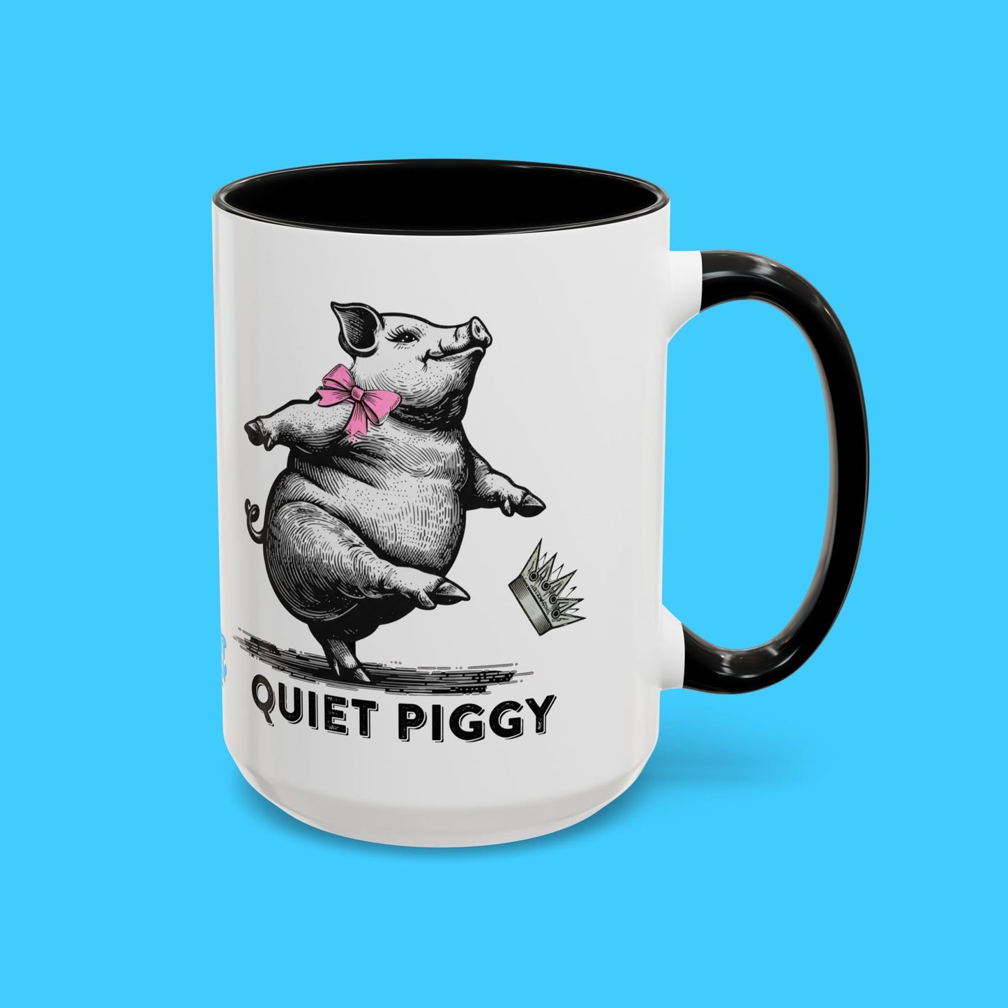 Quiet Piggy Accent Coffee Mug – Cute Dancing Pig Gift - Resist Supply