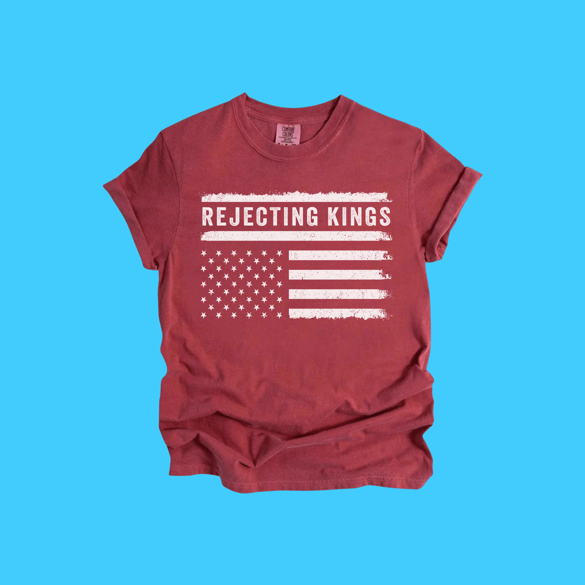 Rejecting Kings Flag T-Shirt — Distressed Patriotic Graphic Tee - Resist Supply