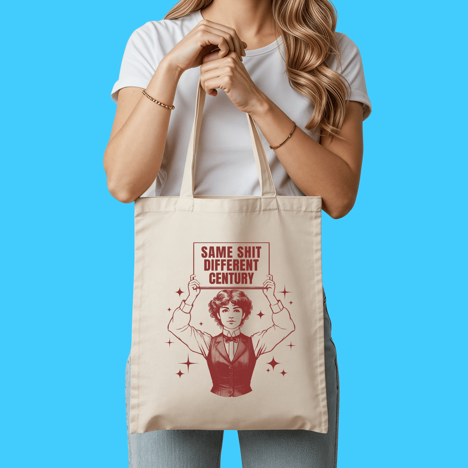 Same Shit Different Century Vintage Cotton Tote Bag - Resist Supply