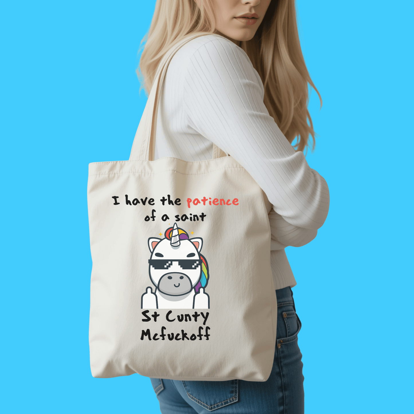 Sarcastic Unicorn Canvas Tote Bag - Resist Supply