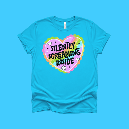 Silently Screaming Inside Heart T-Shirt - Resist Supply