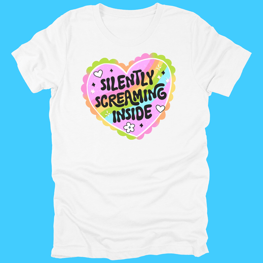 Silently Screaming Inside Heart T-Shirt - Resist Supply