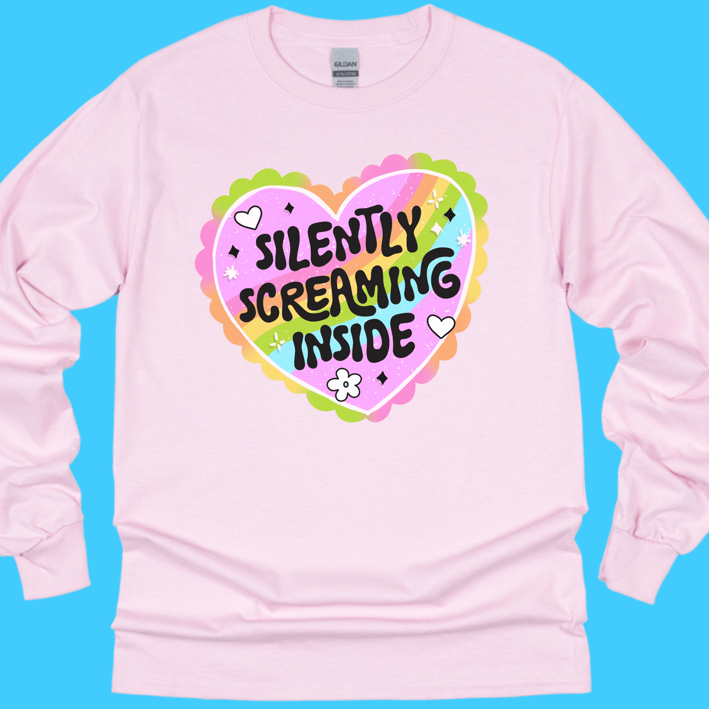 Silently Screaming Inside Long Sleeve T-Shirt - Resist Supply