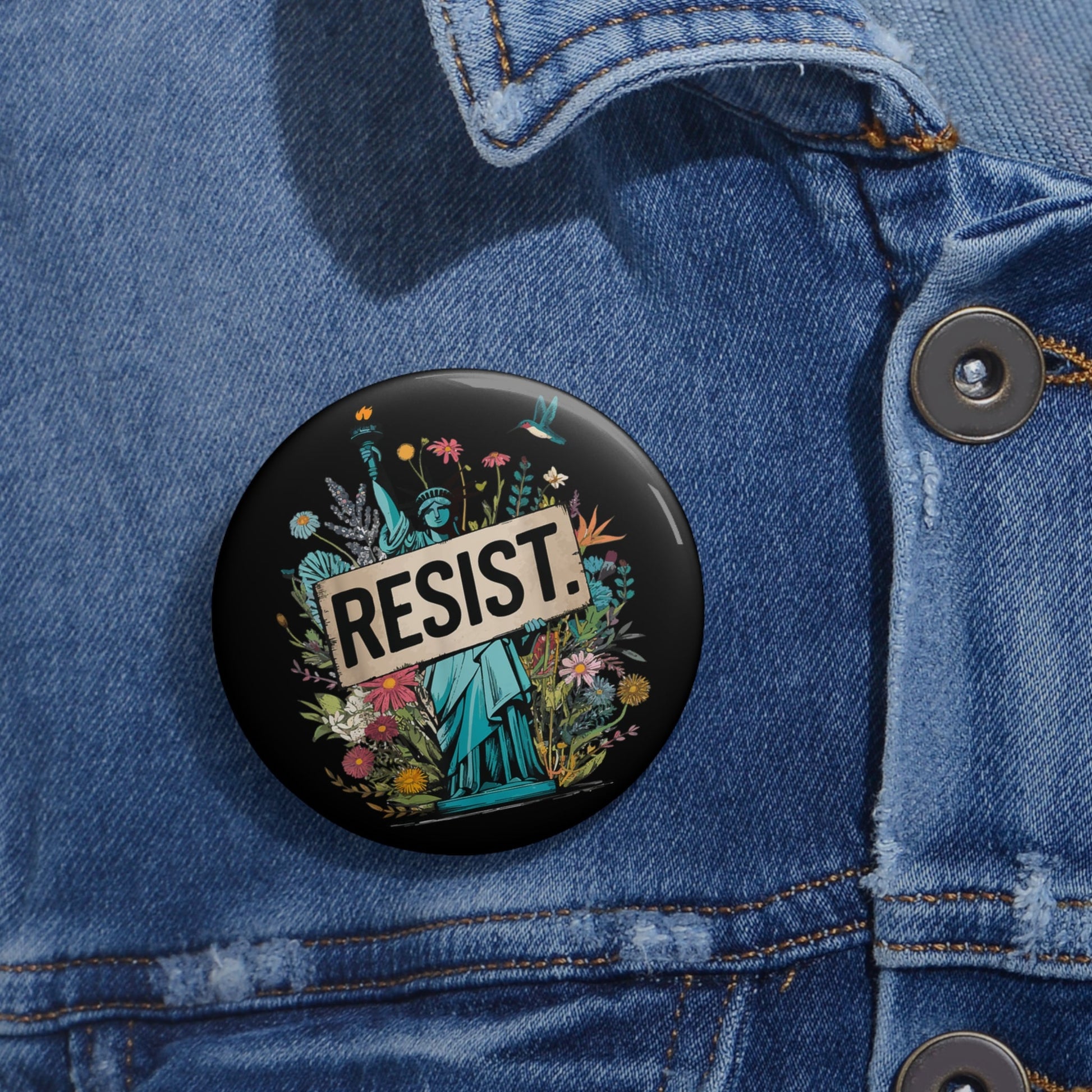 Statue of Liberty button - Resist Supply #