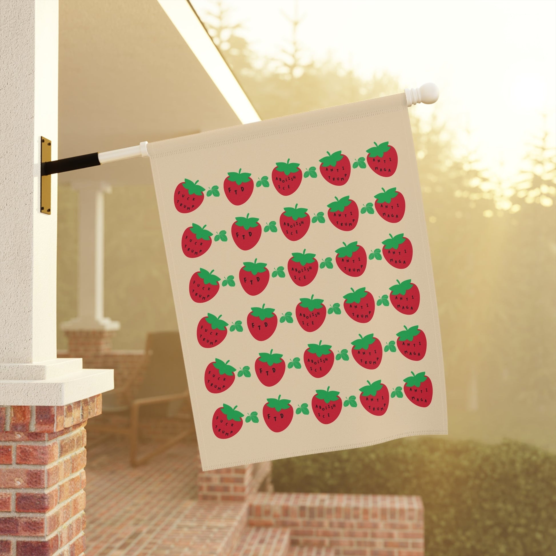 Strawberry Subtle FDT Garden Flag - Resist Supply