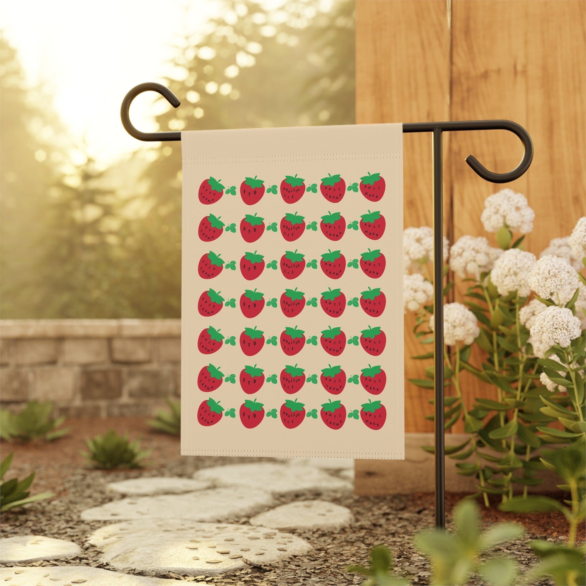 Strawberry Subtle FDT Garden Flag - Resist Supply