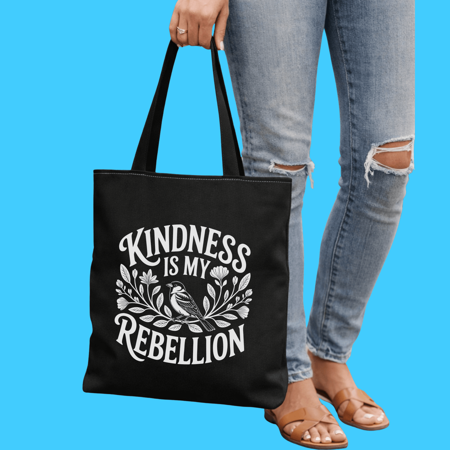 Tote Bag — "Kindness Is My Rebellion" Canvas Grocery & Everyday Tote - Resist Supply