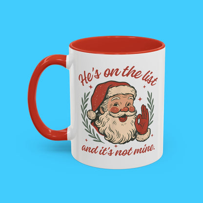 Vintage Santa "He's On The List" Mug - Resist Supply