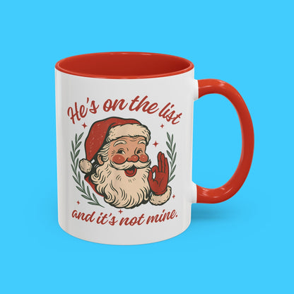 Vintage Santa "He's On The List" Mug - Resist Supply