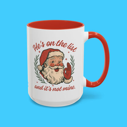 Vintage Santa "He's On The List" Mug - Resist Supply